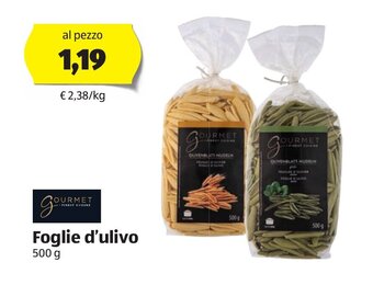 ALDI Gourmet Finest Cuisine Foglie d'ulivo 500 g offerta