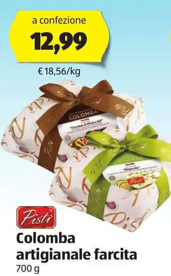 ALDI Pisti Colomba artigianale farcita 700 g offerta