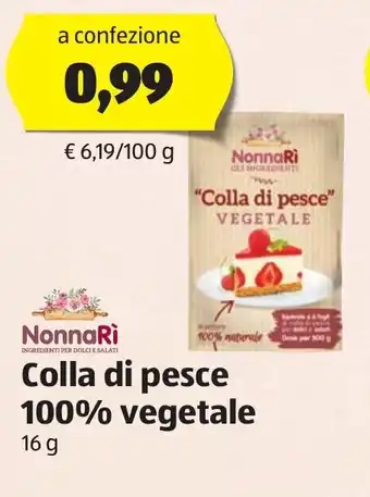 ALDI NonnaRì Colla di pesce 100% vegetale 16 g offerta