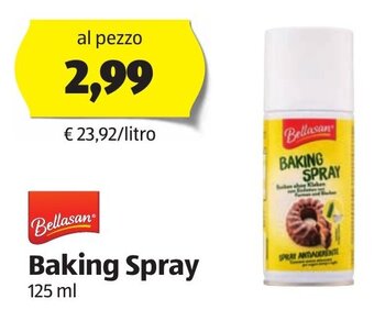 ALDI Bellasan Baking Spray 125 ml offerta