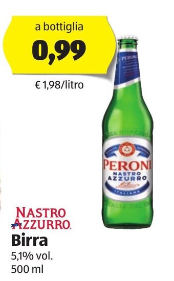 ALDI Nastro Azzurro Birra 5,1% vol. 500 ml offerta