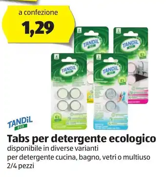 ALDI Tandil Eco Tabs per detergente ecologico offerta