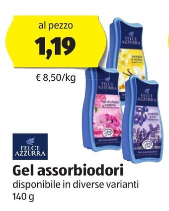ALDI Felce Azzurra Gel assorbiodori 140 g offerta