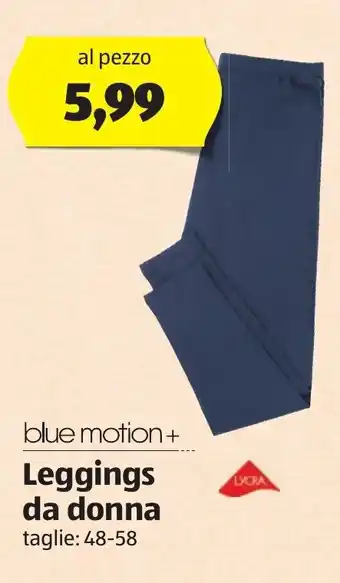 ALDI blue motion+ Leggings da donna taglie: 48-58 offerta