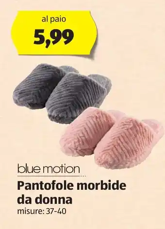 ALDI blue motion Pantofole morbide da donna misure: 37-40 offerta