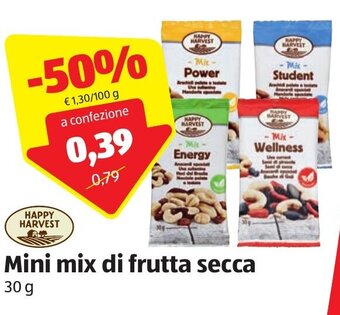 ALDI Happy Harvest Mini mix di frutta secca 30 g offerta