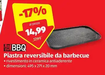 ALDI BBQ Piastra reversibile da barbecue offerta