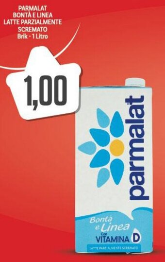 Supermercati Piccolo Parmalat Bontà e Linea Latte Parzialmente Scremato Brik 1 litro offerta