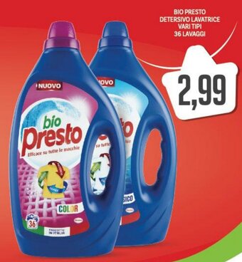 Supermercati Piccolo Bio Presto Detersivo Lavatrice vari tipi 36 lavaggi offerta