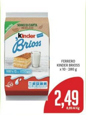 Supermercati Piccolo Ferrero Kinder Brioss x 10 - 280 g offerta