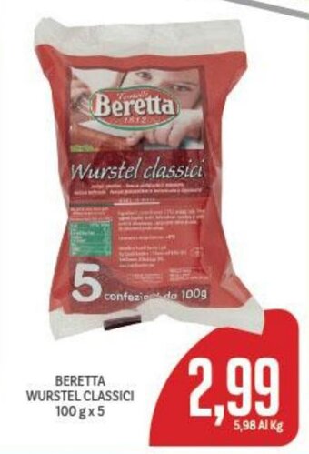 Supermercati Piccolo Beretta Wurstel Classici 100 g x 5 offerta