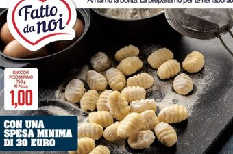 Supermercati Piccolo Gnocchi Peso Minimo 750 g offerta