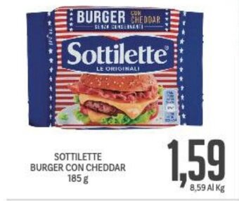 Supermercati Piccolo Sottilette Burger con Cheddar 185 g offerta