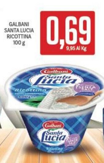 Supermercati Piccolo Galbani Santa Lucia Ricottina 100 g offerta