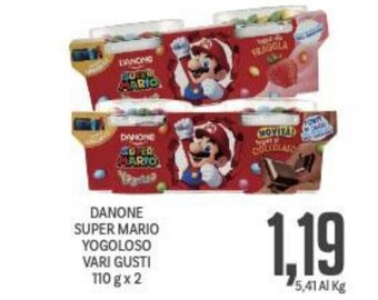 Supermercati Piccolo Danone Super Mario Yogoloso vari gusti 110 g x 2 offerta