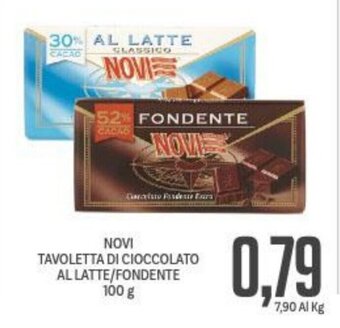 Supermercati Piccolo Novi Tavoletta di Cioccolato Al Latte/Fondente 100 g offerta