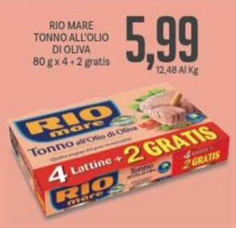 Supermercati Piccolo Rio Mare Tonno All'Olio di Oliva 80 g x 4 + 2 gratis offerta