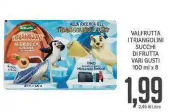 Supermercati Piccolo Valfrutta I Triangolini Succhi di Frutta vari gusti 100 ml x 8 offerta