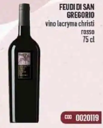 Gruppo di Palo Feudi di San Gregorio Vino Lacryma christi rosso 75 cl offerta
