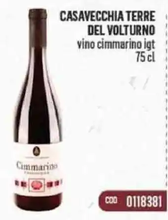 Gruppo di Palo Casavecchia Terre Del Volturno Vino Cimmarino igt 75 cl offerta