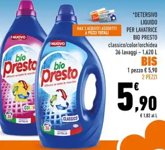Conad Detersivo Liquido Per Lavatrice Bio Presto classico/color/orchidea offerta