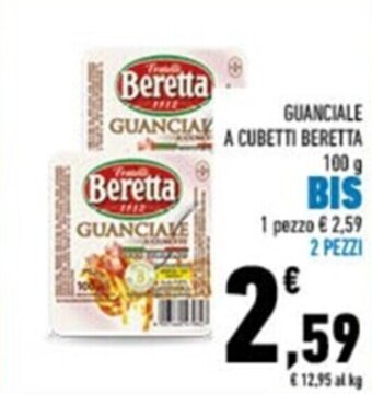 Conad Guanciale A Cubetti Beretta 100 g offerta
