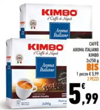 Conad Kimbo Caffè Aroma Italiano 2 x 250 g 2 pezzi offerta