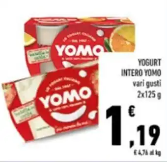 Conad Yomo Intero Yogurt vari gusti 2 x 125 g offerta