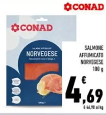 Conad Norvegese Salmone Affumicato 100 g offerta