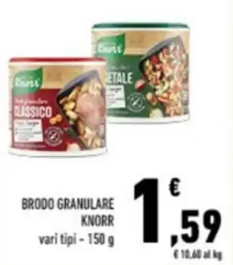 Conad Knorr Brodo Granulare vari tipi 150 g offerta