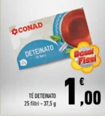 Conad Deteinato Tè 25 Filtri 37,5 g offerta