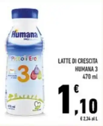 Conad Humana 3 Latte di Crescita 470 ml offerta