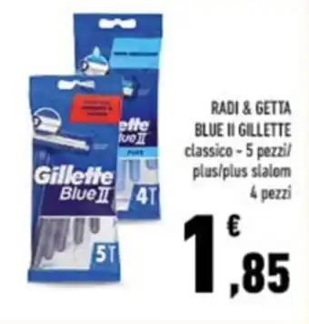 Gilette Radi & Getta Blue il classico 5 pezzi/plus 4 pezzi