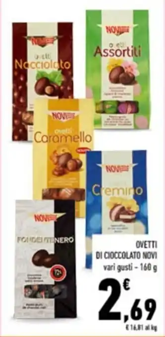 Conad Ovetti Novi di Cioccolato vari gusti 160 g offerta