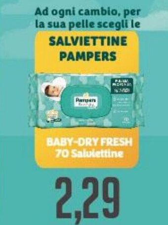 Supermercati Piccolo Pampers Baby-Dry Fresh 70 Salviettine offerta