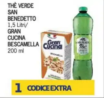 Supermercati Piccolo Thè Verde San Benedetto 1,5 Litri/Gran Cucina Bescamella 200 ml offerta
