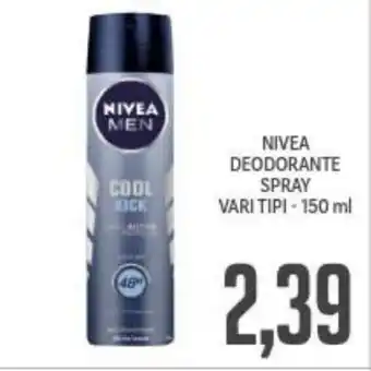 Supermercati Piccolo Nivea Deodorante Spray vari tipi 150 ml offerta