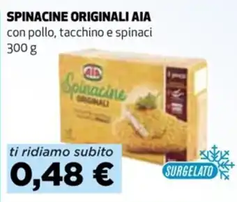 Coop AIA Spinacine Originali con pollo,tacchino e spinaci 300 g offerta