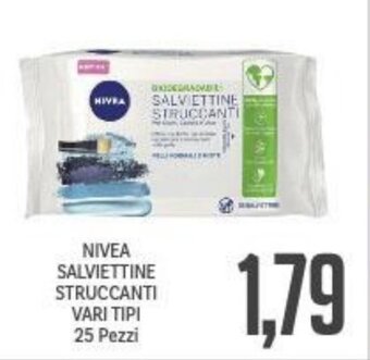 Supermercati Piccolo Nivea Salviettine Struccanti vari tipi 25 pezzi offerta