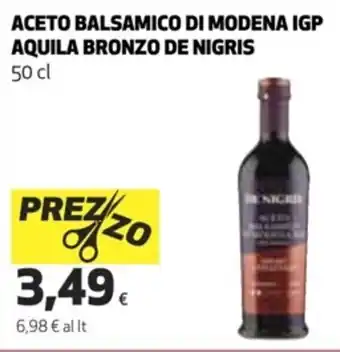 Coop Aceto Balsamico Di Modena IGP Aquila Bronzo de Nigris 50 cl offerta