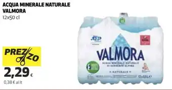 Coop Valmora Acqua Minerale Naturale 12 x 50 cl offerta