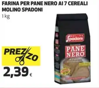 Coop Spodoni Farina Per Pane Nero Ai 7 Cereali Molino 1 kg offerta