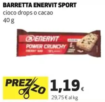 Coop Enervit Barretta Sport cioco drops o cacao 40 g offerta