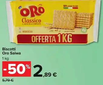 Carrefour Oro Saiwa Biscotti 1 kg offerta
