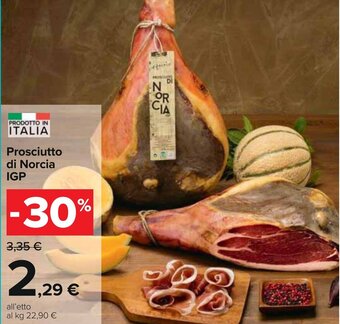 Carrefour Prosciutto di Norcia IGP offerta