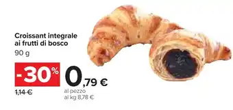 Carrefour Croissant integrale ai frutti di bosco 90 g offerta