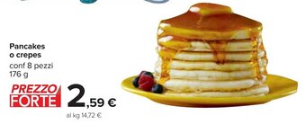 Carrefour Pancakes o crepes conf 8 pezzi 176 g offerta