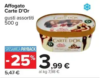 Carrefour Carte D'Or Affogato gusti assortiti 500 g offerta