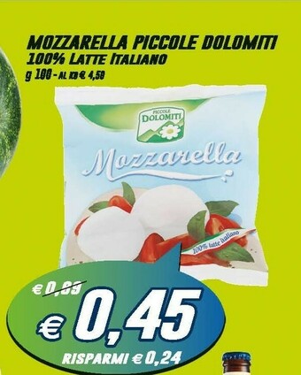 Prix Quality Piccole Dolomiti - Mozzarella 100 G(ml) offerta