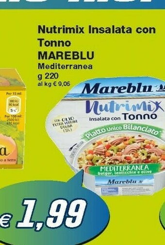 Prix Quality Mareblu Nutrimix Insalata Con Tonno Mediterranea offerta